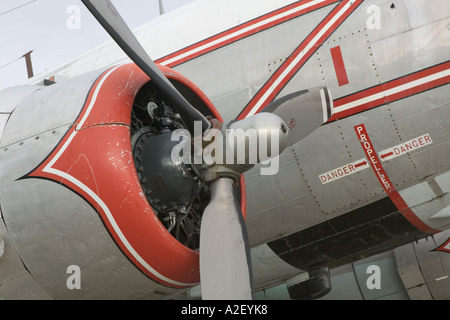 Canada, Alberta, Edmonton, Alberta Aviation Museum Canadian Dakota velivoli da trasporto Foto Stock