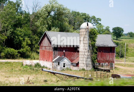 Agriturismo Rustico scena. Concetto - in pensione. Elroy Wisconsin USA Foto Stock