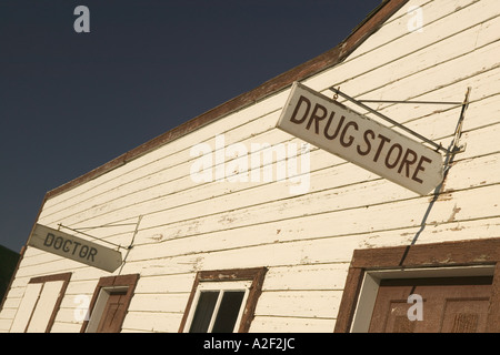 Canada, Saskatchewan, North Battleford: Western Development Museum e il Villaggio farmacia Foto Stock