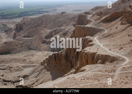 La Valle dei Re sulla riva occidentale del Fiume Nilo vicino a Luxor (TEBE), Egitto Foto Stock