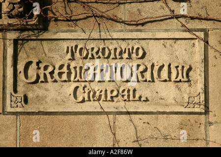 Toronto crematorio Cappella Downtown Toronto Ontario Canada cappella dove è stato girato quattro matrimoni e un funerale Foto Stock