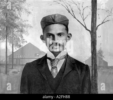 Mahatma Gandhi in Sud Africa 1895 prima foto in pareggio cappotto 1800 Foto Stock