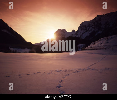 DE - Baviera: Winterscene vicino a Ramsau Foto Stock