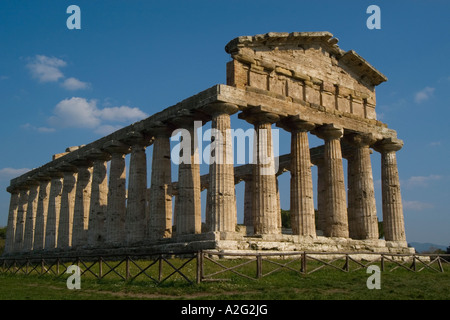 Il tempio di Athena Paestum Campania Italia Foto Stock