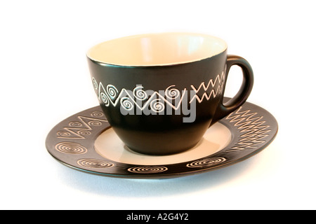 Tazza da tè con design africani Foto Stock