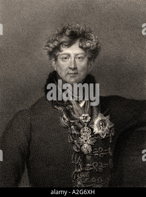 Re Giorgio Iv, Giorgio Augusto Federico, 1762 - 1830. Re di Gran Bretagna e Irlanda. Foto Stock