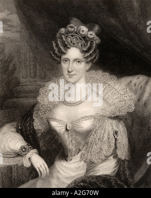 Amelia Adelaide Louise Therese Caroline Di Saxe Coburg Meiningen, 1792-1849. Foto Stock