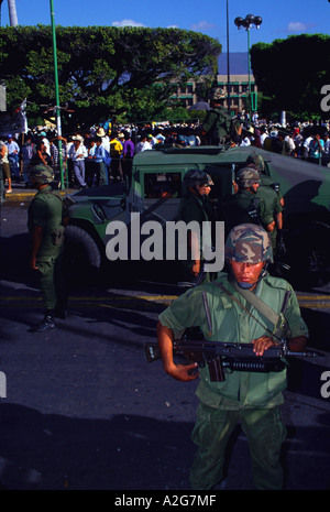 Messico, Chiapas, Tuxtla Gutierreza. PRD sostenitori dell'opposizione protesta a sostegno di Amada Avendano. Foto Stock