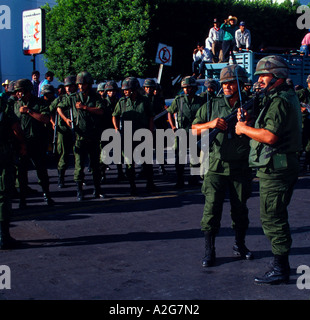 Messico, Chiapas, Tuxtla Gutierreza. PRD sostenitori dell'opposizione protesta a sostegno di Amada Avendano. Foto Stock