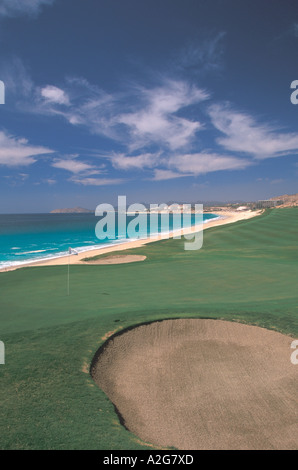 Nord America, Messico, Baja California Sur, Cabo San Lucas, El Dorado Campo da Golf, vista mare Foto Stock