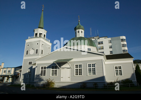 Stati Uniti d'America, Alaska, a sud-est di Alaska, SITKA: St.Michael Russo della Cattedrale Ortodossa Foto Stock