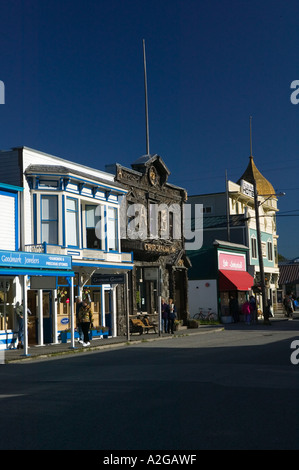 Stati Uniti d'America, Alaska, a sud-est di Alaska, SKAGWAY: Broadway Street / mattina Foto Stock