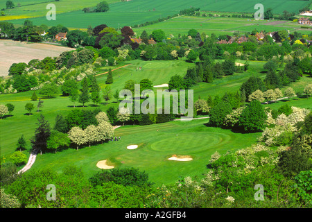 Vista dalla Coombe Hill del campo da Golf - Buckinghamshire Foto Stock