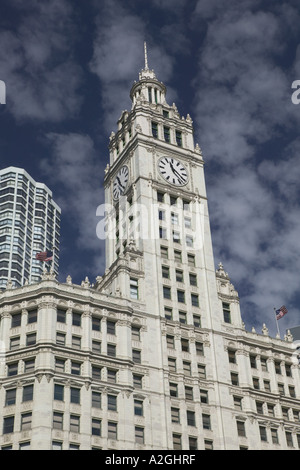 Stati Uniti d'America, Illinois, Chicago: Il Wrigley Building Foto Stock