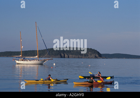 Fare kayak in Bar Harbor. Il porcospino isole. Foto Stock