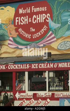 Stati Uniti d'America, Washington, Seattle: Ballard, il Lago Washington Ship Canal dettaglio del Lockspot Cafe murale Foto Stock