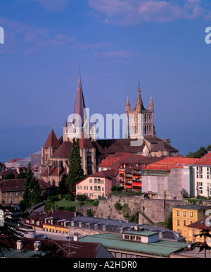 Cattedrale di losanna svizzera Foto Stock