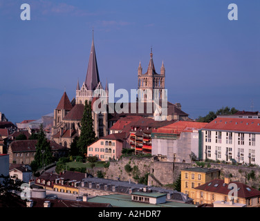 Cattedrale di losanna svizzera Foto Stock