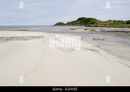 Refviksanden beach, Vagsoy Isola, Sogn og Fjordane, Norvegia Foto Stock