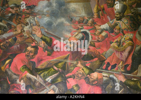 AUSTRIA, Vienna, Heeresgischichtliches, militare Museo Storico, soldato turco murale Foto Stock