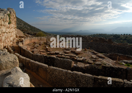 Grave cerchio alla cittadella di Micene, Grecia Foto Stock