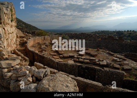 Grave cerchio alla cittadella di Micene, Grecia Foto Stock