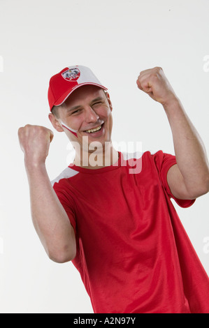 Ritratto di uomo tifo Foto Stock