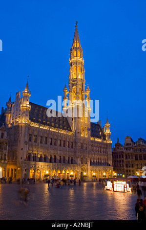 Facciata del palazzo, il Grand Palace, Bruxelles, Belgio Foto Stock