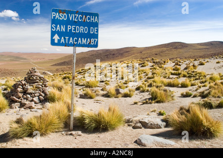 Passo Vizcacha Altiplano altopiano di Cile Foto Stock