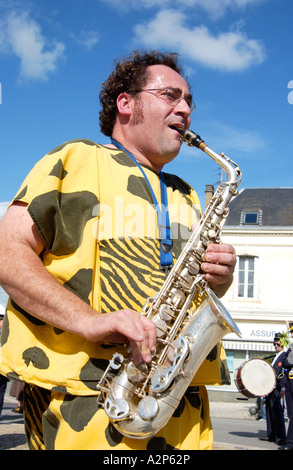 Il Festival del Jazz a Parthenay, Francia Foto Stock