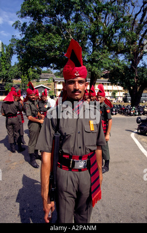 India Andamane del Sud isole di Port Blair il giorno della Repubblica parade soldato vestito in uniforme Foto Stock