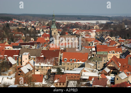 Piccola città Belzig; Germania Foto Stock