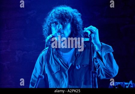 Burbero Rhys di Welsh rock band Super animali pelosi Foto Stock