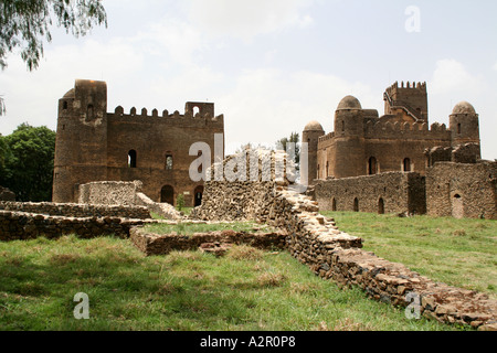 Il Royal Enclosure nel Gonder, Etiopia Foto Stock