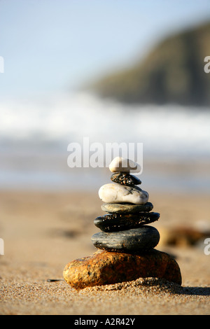 Cornovaglia costa. Praa Sands Foto Stock