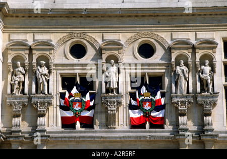 Parigi Parigi capitale metropolitano Ile de France City Centre Hotel de Ville Town Hall Foto Stock
