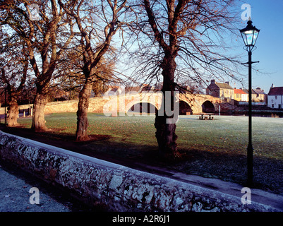 Nungate Ponte e Fiume Tyne, Haddington, East Lothian, Scozia Foto Stock