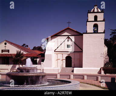 Conservate dai primi giorni della California è la Vecchia Missione Santa Buenaventura si trova a Ventura in California Foto Stock