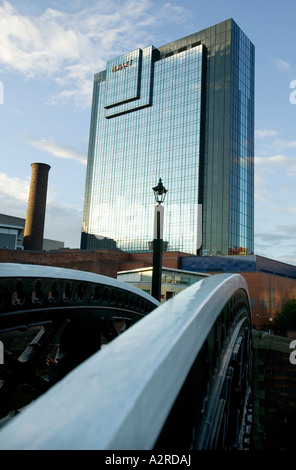 L'hotel Hyatt visto da Gas Street bacino del canale a Birmingham REGNO UNITO Foto Stock