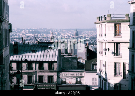 Tetti di montmatre Foto Stock