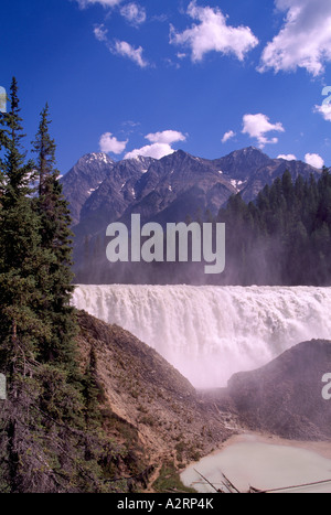 Il Fiume Kicking Horse oltre Wapta rientra nel Parco Nazionale di Yoho della Columbia britannica in Canada Foto Stock