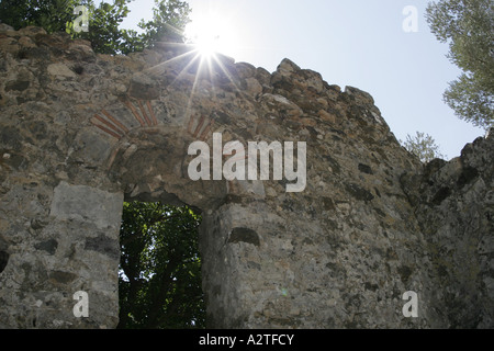 Rovine dell antico porto marittimo Olympos vicino a Antalya, Turchia, Olympos NP, Olympos Foto Stock