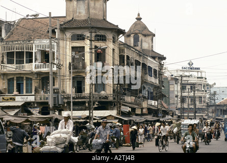 Scene di strada Saigon Vietnam 1994 Foto Stock