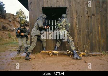 Francese Tedesco eurobrigade membri della formazione Francia 1992 Foto Stock