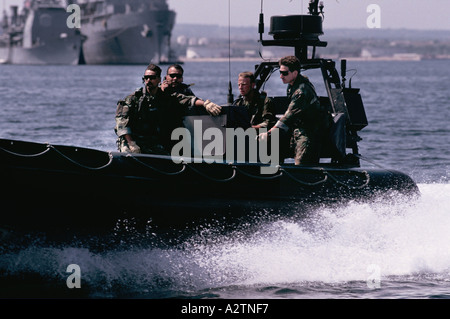 USA Navy Seal su Excersise in Med Foto Stock