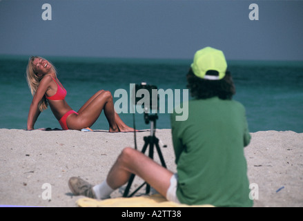 Spiaggia servizio fotografico sulla spiaggia, Miami Florida usa miami Foto Stock