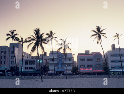 Miami Florida usa miami beach ocean drive Foto Stock
