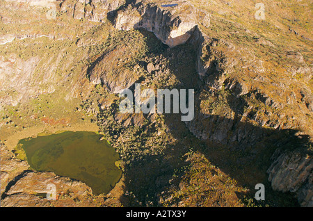 Vista aerea della caldera del Monte Elgon, Kenya, Africa orientale Foto Stock