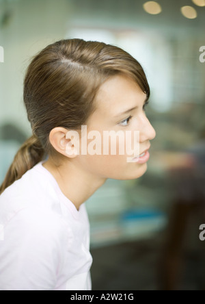 Ragazza adolescente, profilo Foto Stock