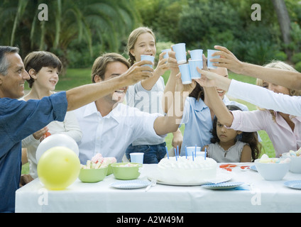 Outdoor festa di compleanno Foto Stock